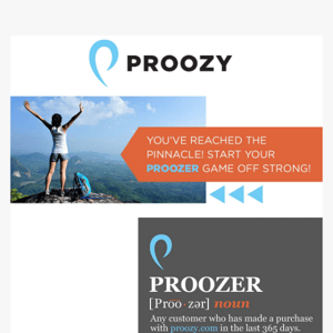 Extra 15% off your First order! Your Proozy adventure starts now 🗻