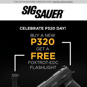 Celebrate P320 Day: Get a FREE FOXTROT-EDC Flashlight