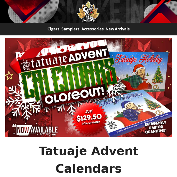 Save 30% on Tatuaje Advent Calendars