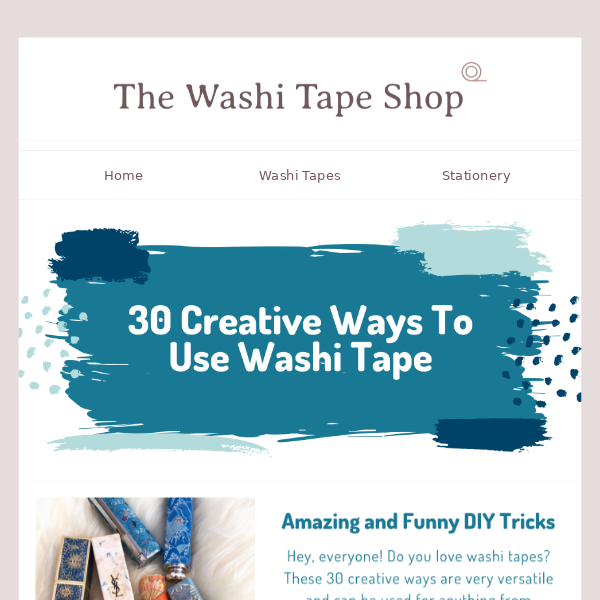 20 Creative Ways to Use Washi Tape