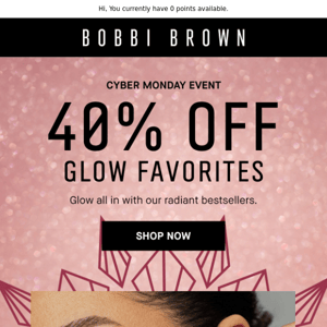 Give it a glow: 40% off luminous beauty (& 30% off all eligible orders)