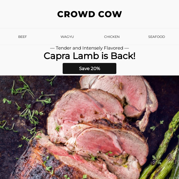🐑 Capra Lamb is Back + 20% off for Easter