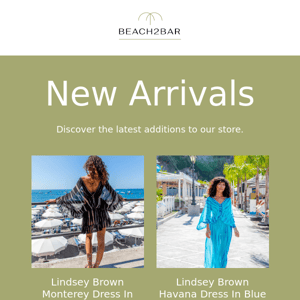 New Arrivals From Lindsey Brown At Beach 2 Bar