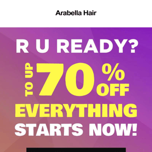 70% Off Everything Ends Tonight