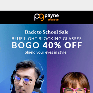 🎒 Get Ready for School! BOGO 40% Off Blue Light Glasses! 👀
