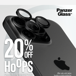 Save 20 % when you protect your screen AND your camera!