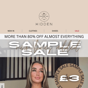 New Lines Added NOW [HIDDEN Sample Sale]