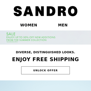 Free Shipping On Your Sandro Order