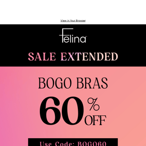 BOGO 60% Off Extended Until Midnight ⏳