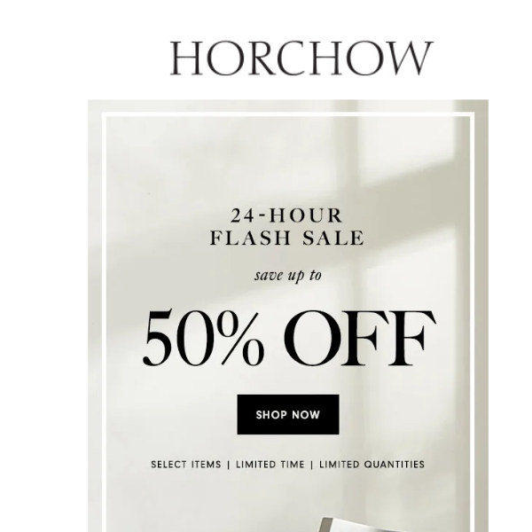 24-Hour Flash Sale! Up to 50% off