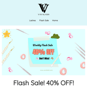 40% OFF 😍Weekly Flash Sale Coming ❤️