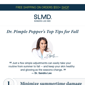 🍁Dr. Pimple Popper’s fall skincare tips🍁