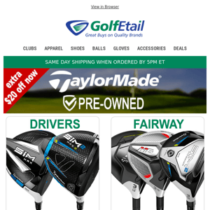 Extra $20 Off‼️ TaylorMade Pre-Owned • SIM2 • SIM • M6 and more....