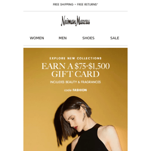 2 reasons to shop: $1,500 gift card offer + free gift