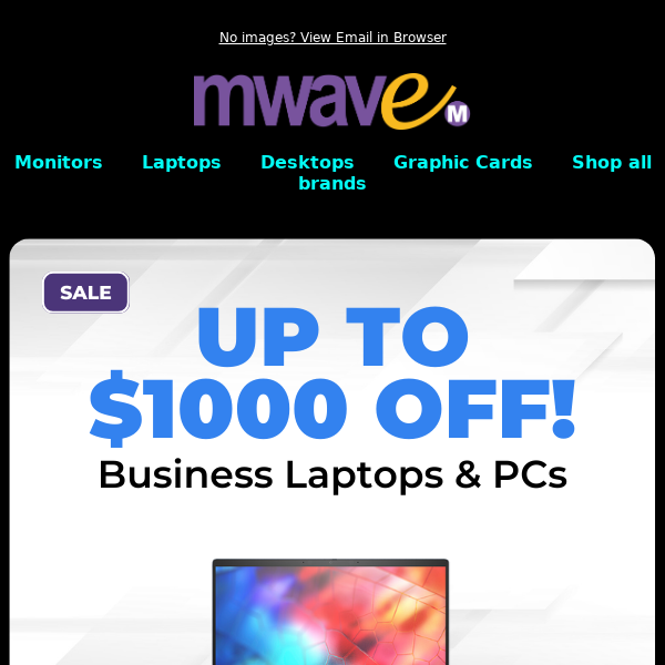 Up to $1000 OFF selected Business Laptops & PCs