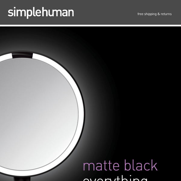 Our best-selling mirror in all-new matte black