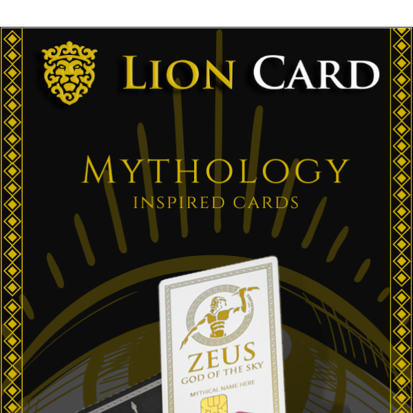 , Elevate your style with our Mythology-Inspired Metal Cards⚡