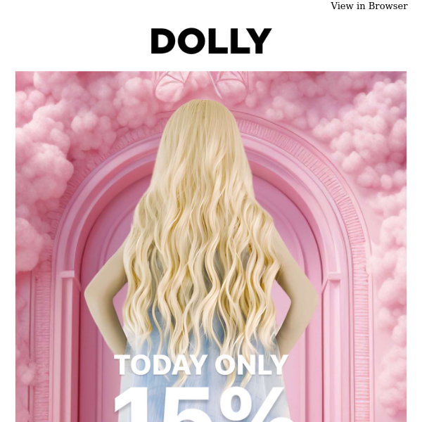 🩵 DOLLY® BLUE MONDAY WITH15% DISCOUNT! TODAY ONLY! 🩵