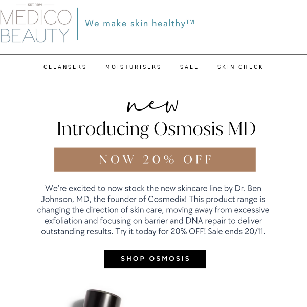 JUST DROPPED: 20% Off Osmosis MD!