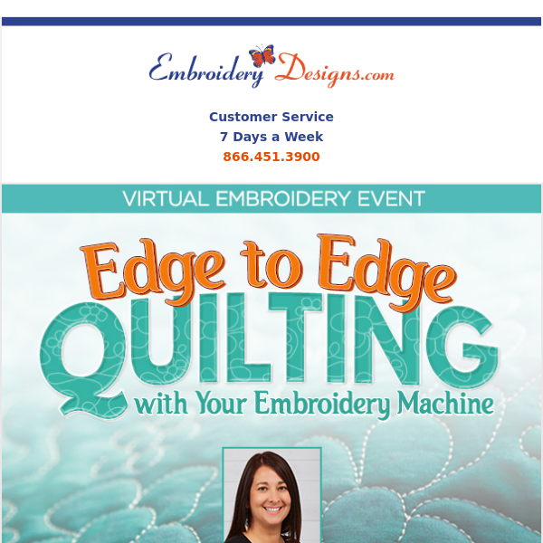 Last Chance To Register For Edge To Edge Quilting Virtual Event - January 26th!