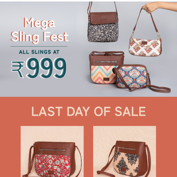 Last chance for sling bag sale! Hurry and grab yours before it's too late..