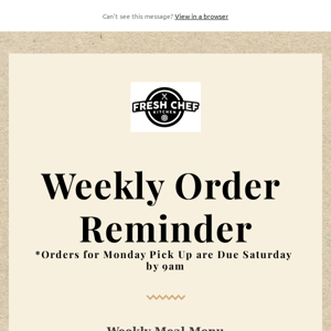 Meal Order Reminder