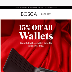 15% Off Wallets For Valentines Day ❤️