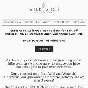 15% OFF CHRISTMAS GIFTS  🎁 🎄 ❄️