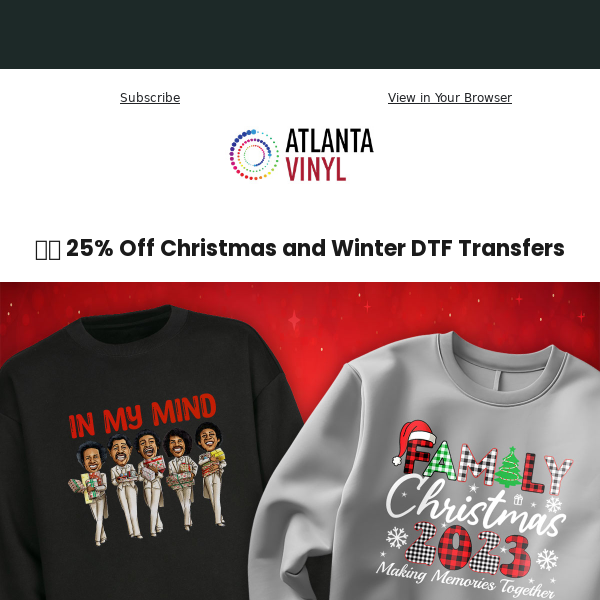 🎄❄️⛄️ 25% Off Christmas and Winter DTF Transfers