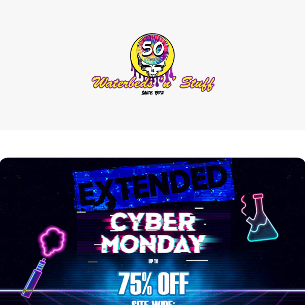 Shop up to 75% Off: Cyber Monday Extended