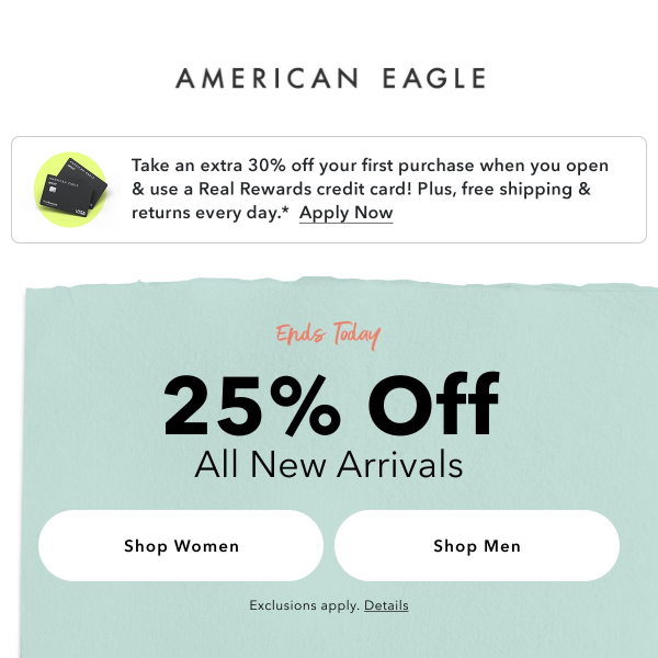 Inside: all-new looks, all 25% off
