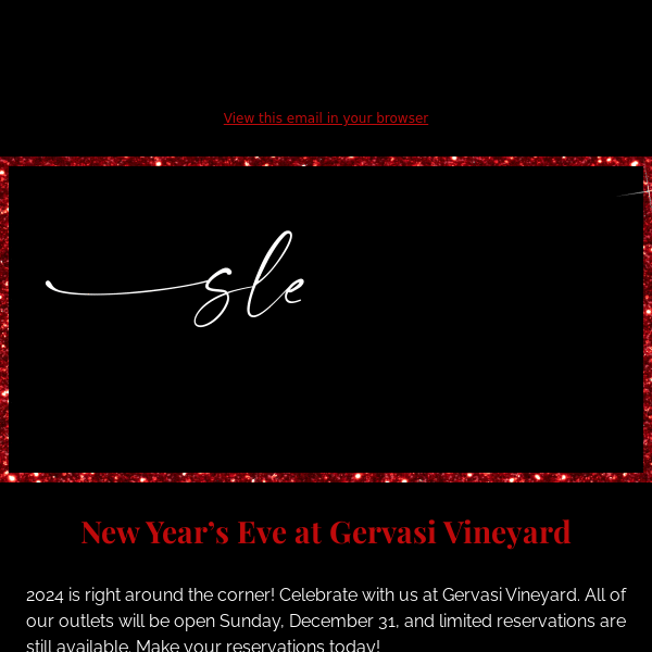 Ring in The New Year at Gervasi