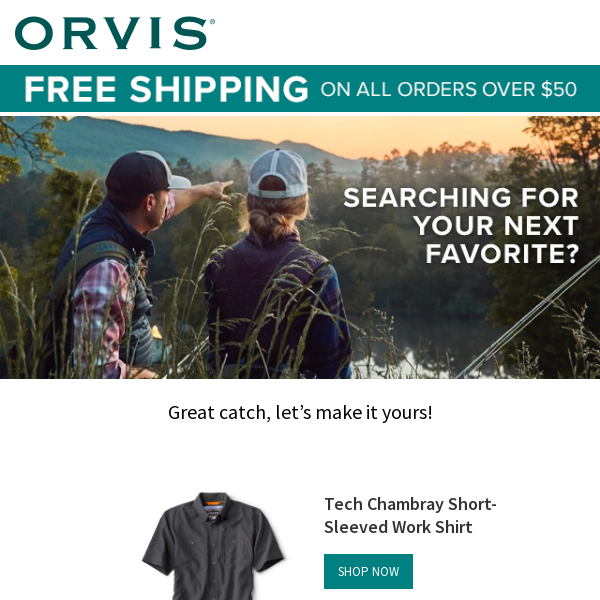 You deserve this: Tech Chambray Short-Sleeved Work Shirt - Orvis