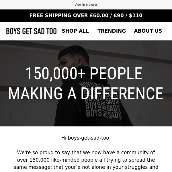 Over 150,000 people making a difference
