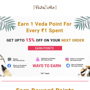 Earn Upto 15% Off Discount For Your Next Purchase