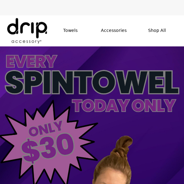 Every SPINTOWEL $30 - Sale ends today! 😍