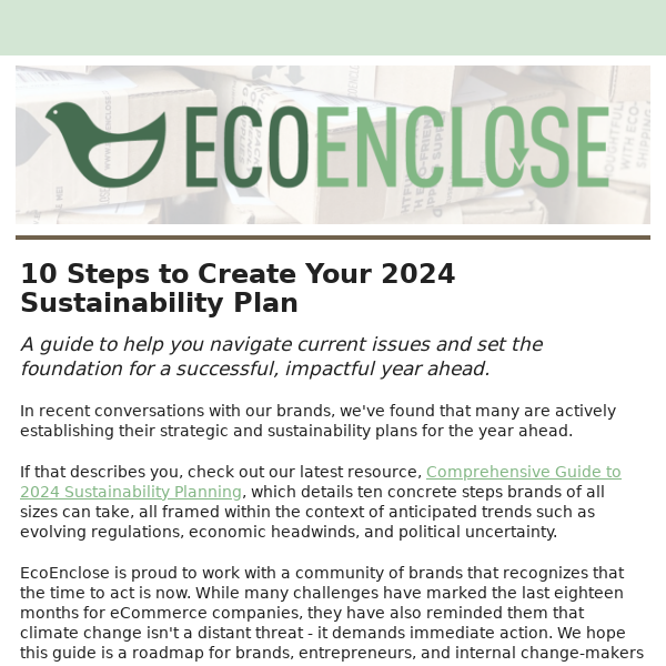 Your Guide to 2024 Sustainability Planning