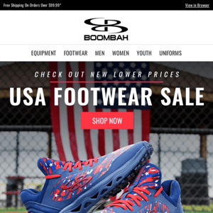 New Lower Prices on USA Footwear!