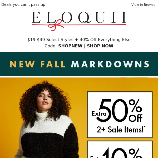 Buy more, save more on new markdowns!