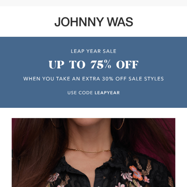 Up to 75% off Starts Now!