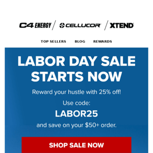 Labor Day. Sale. Now. 👊