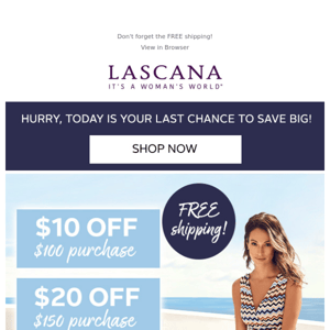 Up to $50 Off Your Order Today 🙌 - Lascana