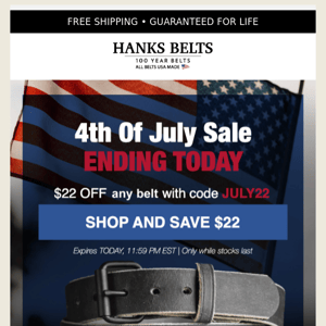 Our 4th of July Sale Ends TODAY!