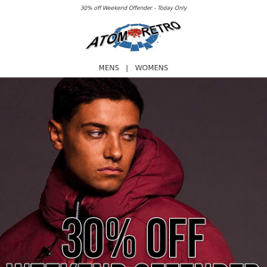 30% off Weekend Offender - TODAY ONLY