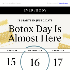 Book Now For Botox Day