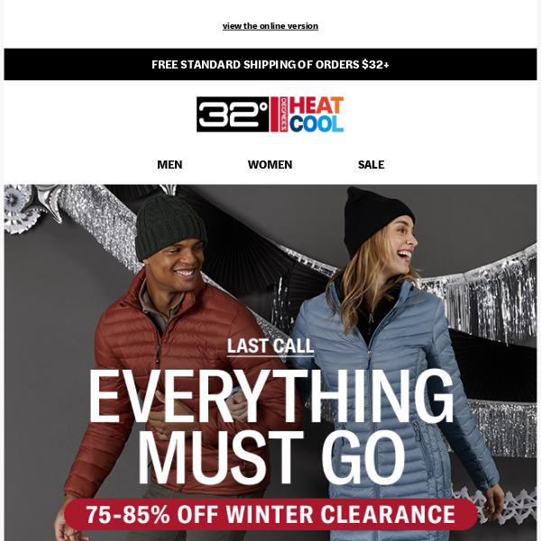 [EVERYTHING MUST GO] Last Chance for Our Lowest Prices On Winter Styles