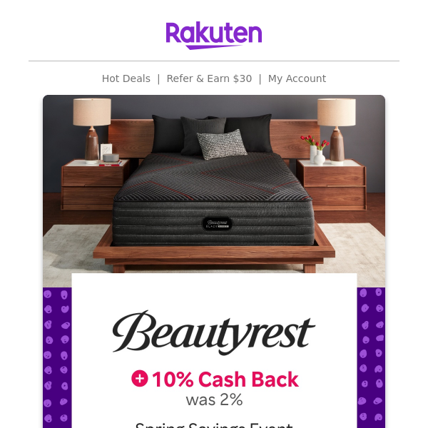 Beauyrest: 10% Cash Back + Save up to $800 on mattresses, pillows & more
