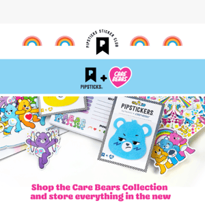 🧸🌈 Care Bears Sticker Keeper and collection is live! 🧸🌈