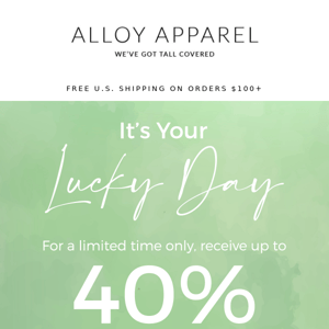 Don’t Forget Your Lucky Charm (Up to 80% OFF) 🍀