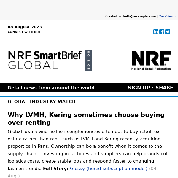 Why LVMH, Kering sometimes choose buying over renting - National Retail  Federation